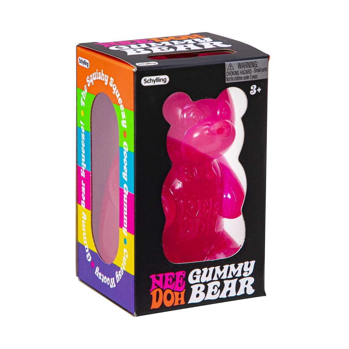 Schylling NeeDoh Gummy Bear - Sensory Fidget Toy with Jelly-Like Filling - 3.5" Tall - Colors May Vary (Pack of 1)